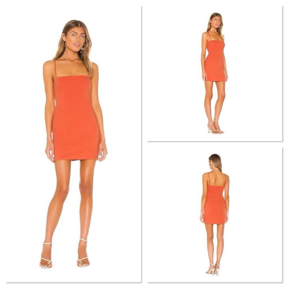 Lovers + Friends Olsen Mini Dress Coral Women Size Large Lined Sleeveless New‎
